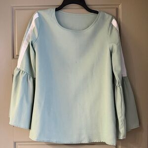 SHEIN Sage Green 2 pieces set with Flared Bell Sleeves